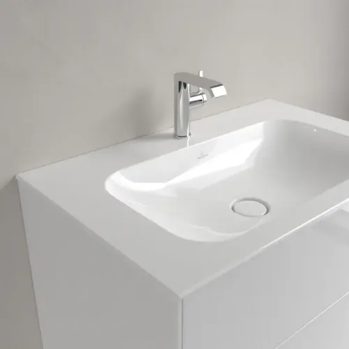 Villeroy & Boch Finion Pаковина для установки на тумбу, 800 x 500 x 160 mm, Альпийский белый CeramicPlus, со скрытым переливом, нешлифованный 416484R1