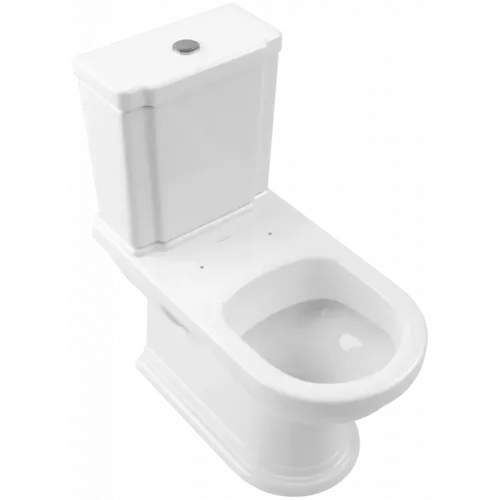 Villeroy & Boch Hommage Унитаз-компакт с вертикальным смывом, напольный, Альпийский белый CeramicPlus 666210R1