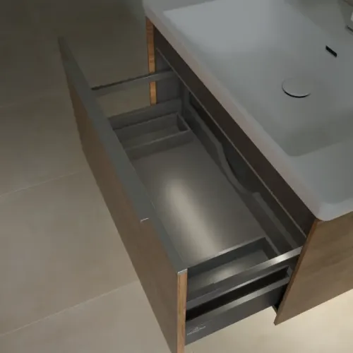 Villeroy & Boch Subway 3.0 Тумба под раковину, с подсветкой, 1 выдвижной ящик, 772 x 429 x 478 mm, Oak Kansas C573L0RH