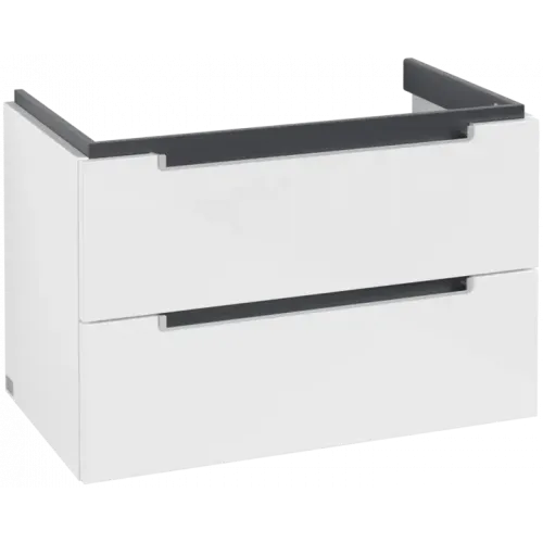 Villeroy & Boch Subway 2.0 Тумба под раковину, 2 выдвижных ящика, 787 x 520 x 449 mm, Glossy White A69600DH