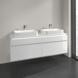 Villeroy & Boch Legato Тумба под раковину, с подсветкой, 4 выдвижных ящика, 1600 x 550 x 500 mm, Glossy White / Glossy White B768L0DH