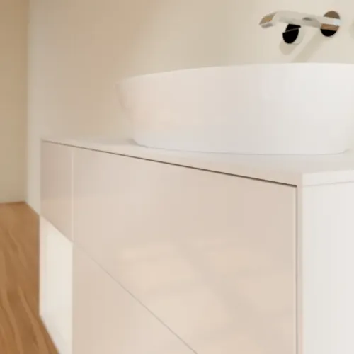 Villeroy & Boch Finion Тумба под раковину, с подсветкой, 3 выдвижных ящика, 1200 x 603 x 501 mm, Glossy White Lacquer / Glossy White Lacquer GA41GFGF