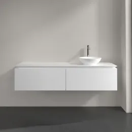 Villeroy & Boch Legato Тумба под раковину, 2 выдвижных ящика, 1600 x 380 x 500 mm, Glossy White / Glossy White B59700DH