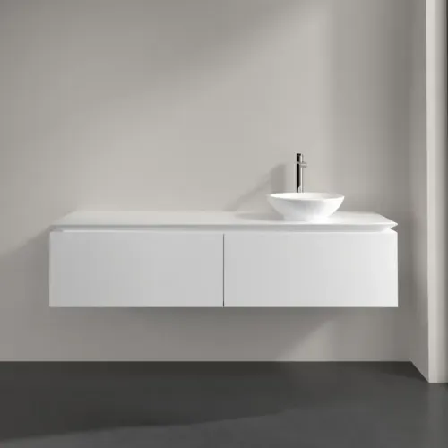 Villeroy & Boch Legato Тумба под раковину, 2 выдвижных ящика, 1600 x 380 x 500 mm, Glossy White / Glossy White B59700DH