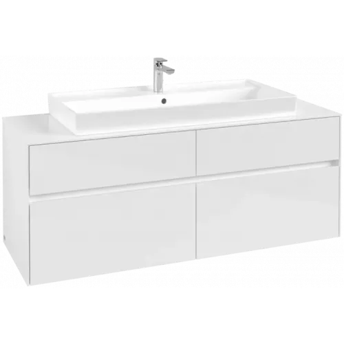 Villeroy & Boch Collaro Тумба под раковину, 4 выдвижных ящика, 1400 x 548 x 500 mm, Glossy White / Glossy White C09200DH