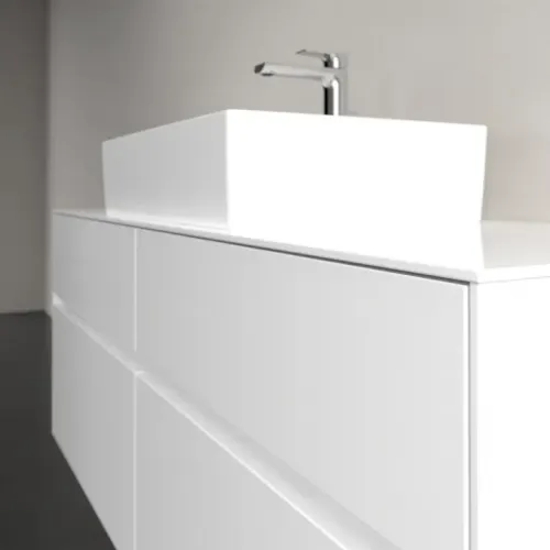 Villeroy & Boch Collaro Тумба под раковину, с подсветкой, 4 выдвижных ящика, 1400 x 548 x 500 mm, Glossy White / Glossy White C131B0DH