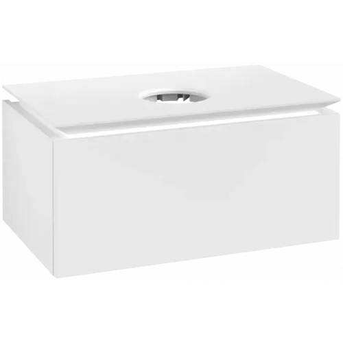 Villeroy & Boch Legato Тумба под раковину, 1 выдвижной ящик, 800 x 380 x 500 mm, Glossy White / Glossy White B56900DH
