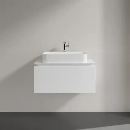 Villeroy & Boch Legato Тумба под раковину, 1 выдвижной ящик, 800 x 380 x 500 mm, Glossy White / Glossy White B75300DH