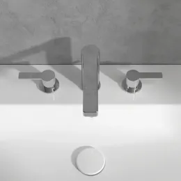 Villeroy & Boch Architectura Смеситель для ванны двухвентильный с комплектом слива со стяжкой, Хром TVW10310811061