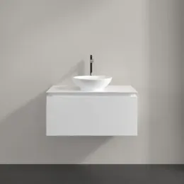 Villeroy & Boch Legato Тумба под раковину, 1 выдвижной ящик, 800 x 380 x 500 mm, Glossy White / Glossy White B56900DH