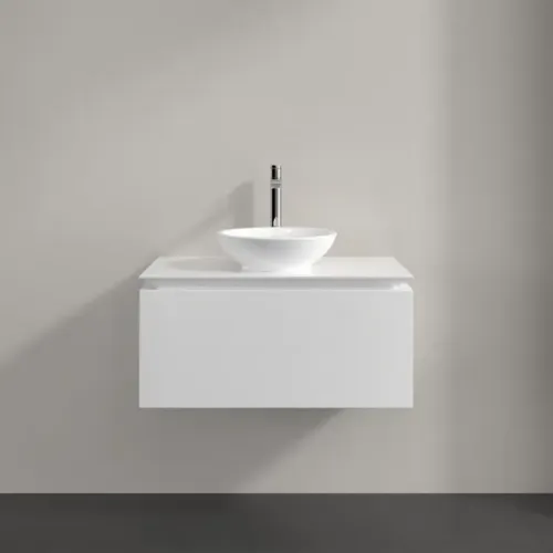 Villeroy & Boch Legato Тумба под раковину, 1 выдвижной ящик, 800 x 380 x 500 mm, Glossy White / Glossy White B56900DH