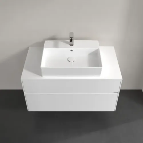 Villeroy & Boch Collaro Тумба под раковину, 2 выдвижных ящика, 1000 x 548 x 500 mm, Glossy White / Glossy White C12500DH