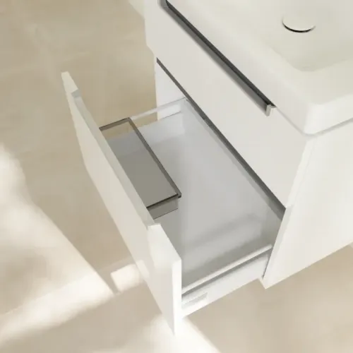 Villeroy & Boch Subway 2.0 Тумба под раковину, 2 выдвижных ящика, 637 x 590 x 454 mm, Glossy White A91000DH