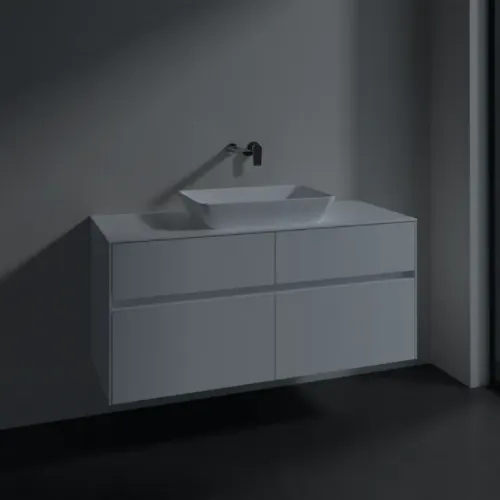 Villeroy & Boch Collaro Тумба под раковину, 4 выдвижных ящика, 1200 x 548 x 500 mm, Glossy White / Glossy White C11200DH