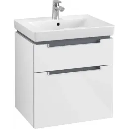 Villeroy & Boch Subway 2.0 Тумба под раковину, 2 выдвижных ящика, 587 x 590 x 454 mm, Glossy White A90900DH