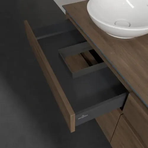 Villeroy & Boch Legato Тумба под раковину, с подсветкой, 4 выдвижных ящика, 1400 x 550 x 500 mm, Arizona Oak / Arizona Oak B588L0VH