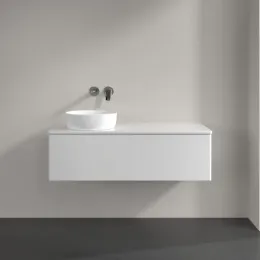 Villeroy & Boch Antao Тумба под раковину, с подсветкой, 1 выдвижной ящик, 1200 x 360 x 500 mm, лицевая поверхность без текстурированной отделки, Glossy White Lacquer / Glossy White Lacquer L33010GF