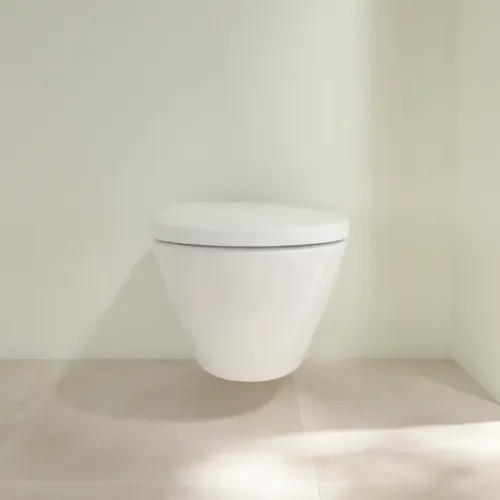 Villeroy & Boch Subway 2.0 Сиденье с крышкой для унитаза, с функцией автоматического опускания (SoftClosing), со снимаемым сиденьем (QuickRelease), Альпийский белый 9M86S101