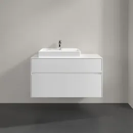 Villeroy & Boch Collaro Тумба под раковину, 2 выдвижных ящика, 1000 x 548 x 500 mm, Glossy White / Glossy White C01700DH