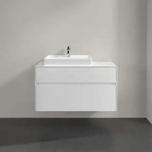 Villeroy & Boch Collaro Тумба под раковину, 2 выдвижных ящика, 1000 x 548 x 500 mm, Glossy White / Glossy White C01700DH