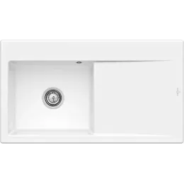 Villeroy & Boch Subway Style 50 Мойка, включая Комплект слива с ручным управлением, выкл Керамика, 900 x 510 mm, Альпийский белый CeramicPlus 335201R1