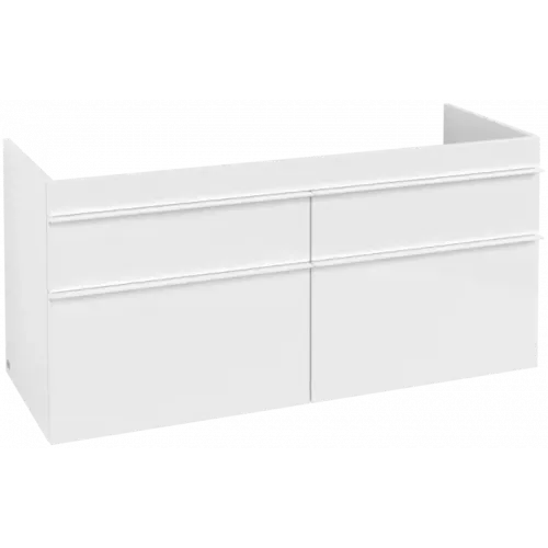 Villeroy & Boch Venticello Тумба под раковину, 4 выдвижных ящика, 1253 x 590 x 502 mm, Glossy White / Glossy White A93002DH