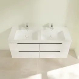 Villeroy & Boch Subway 2.0 Тумба под раковину, 4 выдвижных ящика, 1287 x 520 x 449 mm, Glossy White A69900DH