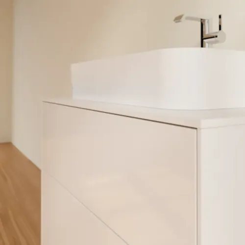 Villeroy & Boch Finion Тумба под раковину, с подсветкой, 2 выдвижных ящика, 800 x 603 x 501 mm, Glossy White Lacquer G34100GF