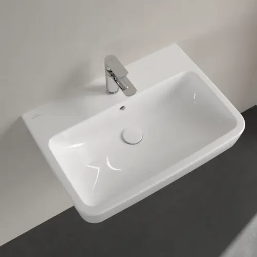 Villeroy & Boch O.novo Pаковина, 650 x 460 x 175 mm, Альпийский белый, с переливом, задняя сторона и нижняя сторона шлифованные 4A41KG01