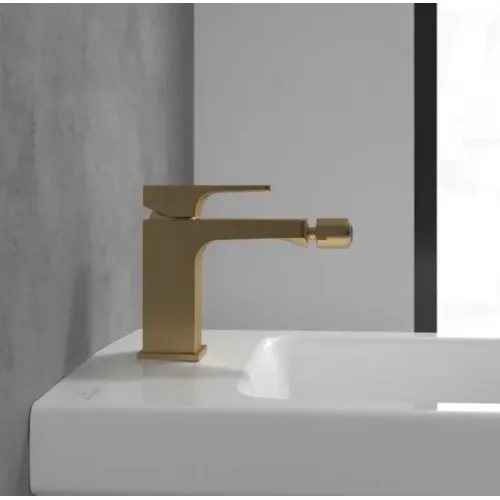 Смеситель Villeroy & Boch Architectura Square TVB12500100076 для биде, золото сатинированное TVB12500100076