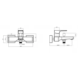Villeroy Boch Architectura Square TVT12500100061 Смеситель для ванной однорычажный хром