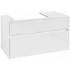 Villeroy & Boch Collaro Тумба под раковину, 2 выдвижных ящика, 1000 x 548 x 500 mm, Glossy White / Glossy White C01700DH