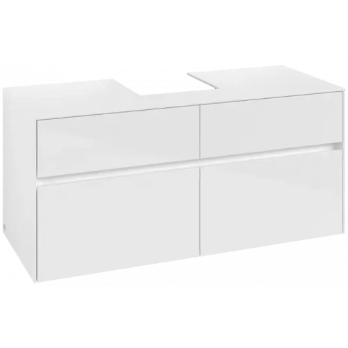 Villeroy & Boch Collaro Тумба под раковину, 4 выдвижных ящика, 1200 x 548 x 500 mm, Glossy White / Glossy White C09700DH