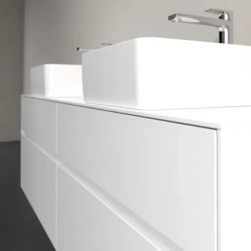 Villeroy & Boch Collaro Тумба под раковину, с подсветкой, 4 выдвижных ящика, 1600 x 548 x 500 mm, Glossy White / Glossy White C052B0DH