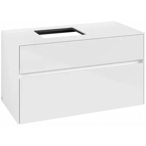 Villeroy & Boch Collaro Тумба под раковину, 2 выдвижных ящика, 1000 x 548 x 500 mm, Glossy White / Glossy White C12600DH
