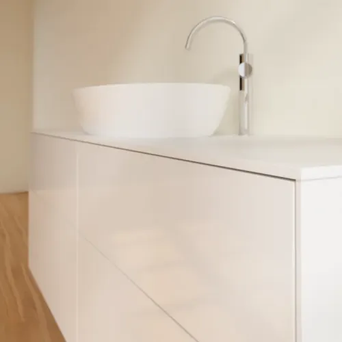 Villeroy & Boch Finion Тумба под раковину, с подсветкой, 4 выдвижных ящика, 1600 x 603 x 501 mm, Glossy White Lacquer G97100GF