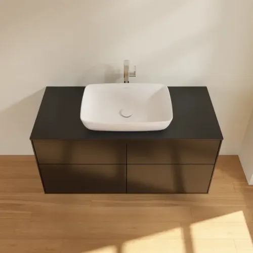 Villeroy & Boch Finion Тумба под раковину, 4 выдвижных ящика, 1200 x 603 x 501 mm, Black Matt Lacquer F79200PD