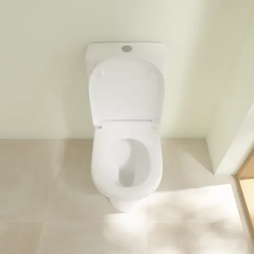 Villeroy & Boch O.novo Чаша унитаза-компакт с вертикальным смывом, напольный, Альпийский белый 56581001