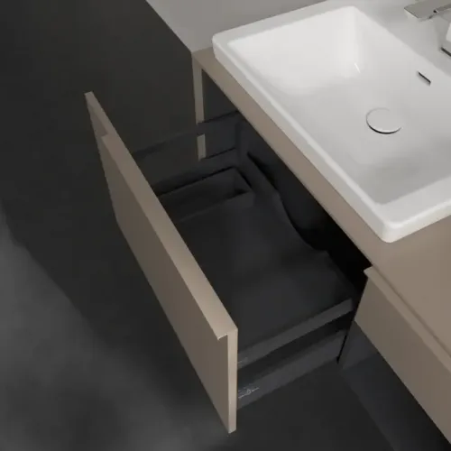 Villeroy & Boch Subway 3.0 Тумба под раковину, 2 выдвижных ящика, 1001 x 423 x 516 mm, Taupe / Taupe C57202VM