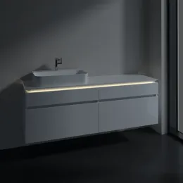 Villeroy & Boch Legato Тумба под раковину, с подсветкой, 4 выдвижных ящика, 1600 x 550 x 500 mm, Glossy White / Glossy White B764L0DH