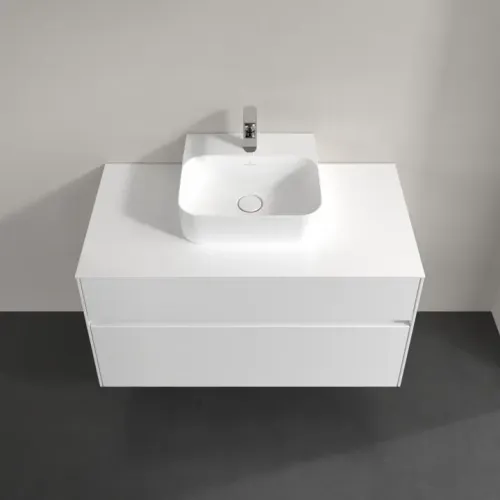 Villeroy & Boch Collaro Тумба под раковину, 2 выдвижных ящика, 1000 x 548 x 500 mm, Glossy White / Glossy White C09400DH