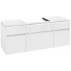 Villeroy & Boch Legato Тумба под раковину, 5 выдвижных ящиков, 1400 x 550 x 500 mm, Glossy White / Glossy White B68500DH