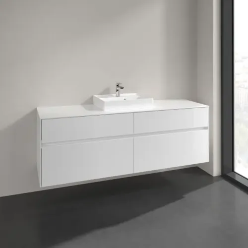 Villeroy & Boch Collaro Тумба под раковину, 4 выдвижных ящика, 1600 x 548 x 500 mm, Glossy White / Glossy White C07700DH
