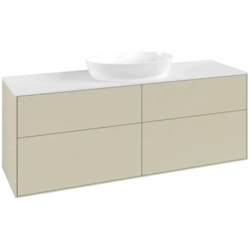 Villeroy & Boch Finion Тумба под раковину, с подсветкой, 4 выдвижных ящика, 1600 x 603 x 501 mm, Silk Grey Matt Lacquer GA9100HJ