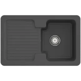 Villeroy & Boch Condor 45 Мойка, включая Комплект слива с ручным управлением, выкл Керамика, 800 x 510 mm, Graphite CeramicPlus 674501i4