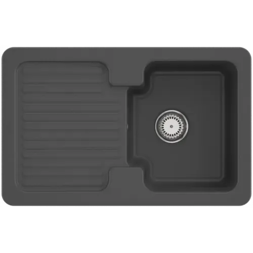 Villeroy & Boch Condor 45 Мойка, включая Комплект слива с ручным управлением, выкл Керамика, 800 x 510 mm, Graphite CeramicPlus 674501i4