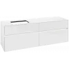 Villeroy & Boch Collaro Тумба под раковину, с подсветкой, 4 выдвижных ящика, 1600 x 548 x 500 mm, Glossy White / Glossy White C121B0DH