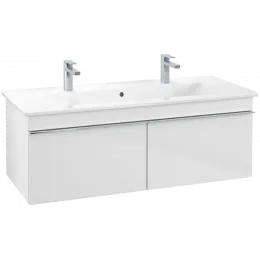 Villeroy & Boch Venticello Тумба под раковину, 2 выдвижных ящика, 1153 x 420 x 502 mm, Glossy White / Glossy White A93801DH