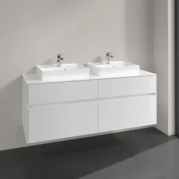 Villeroy & Boch Collaro Тумба под раковину, 4 выдвижных ящика, 1400 x 548 x 500 mm, Glossy White / Glossy White C07600DH
