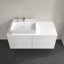 Villeroy & Boch Collaro Тумба под раковину, с подсветкой, 4 выдвижных ящика, 1200 x 548 x 500 mm, Glossy White / Glossy White C129B0DH